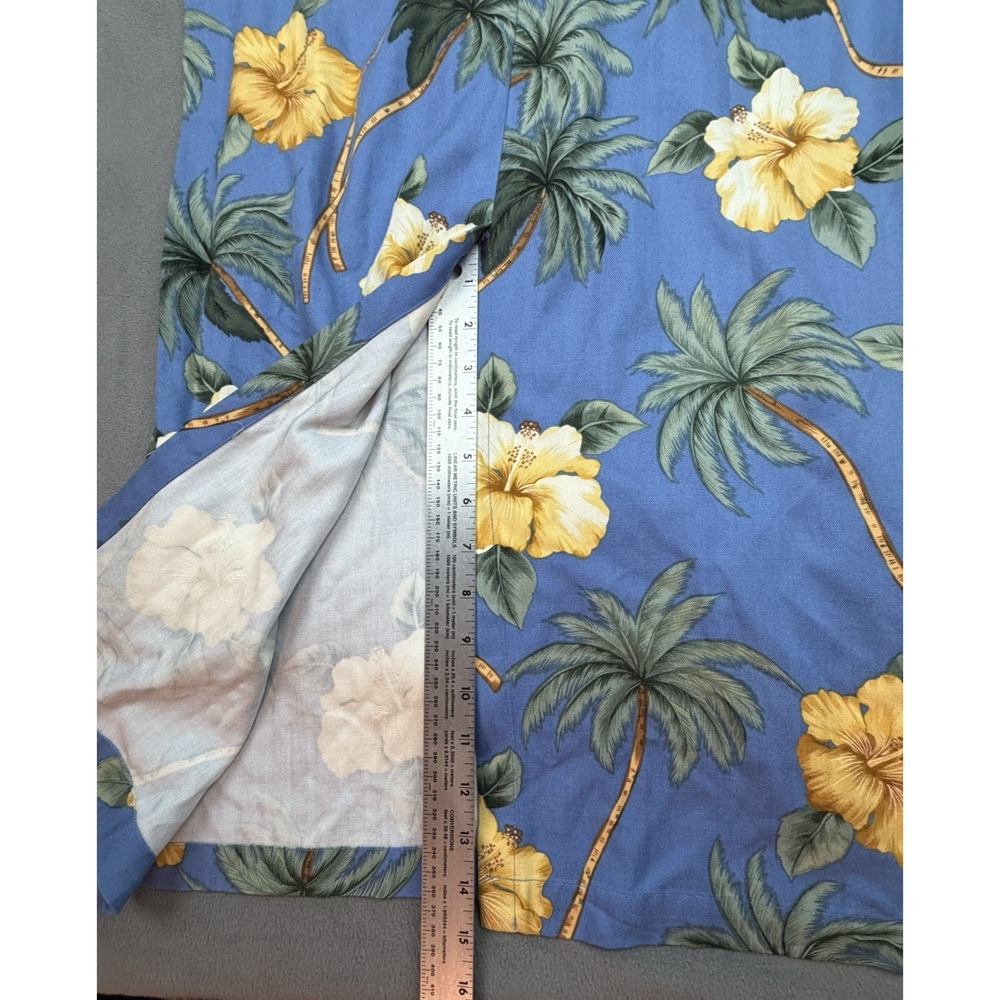 Caribbean Joe‎ Hawaiian Dress Womens S Blue Floral Sleeveless Whimsical Colorful - Picture 7 of 10